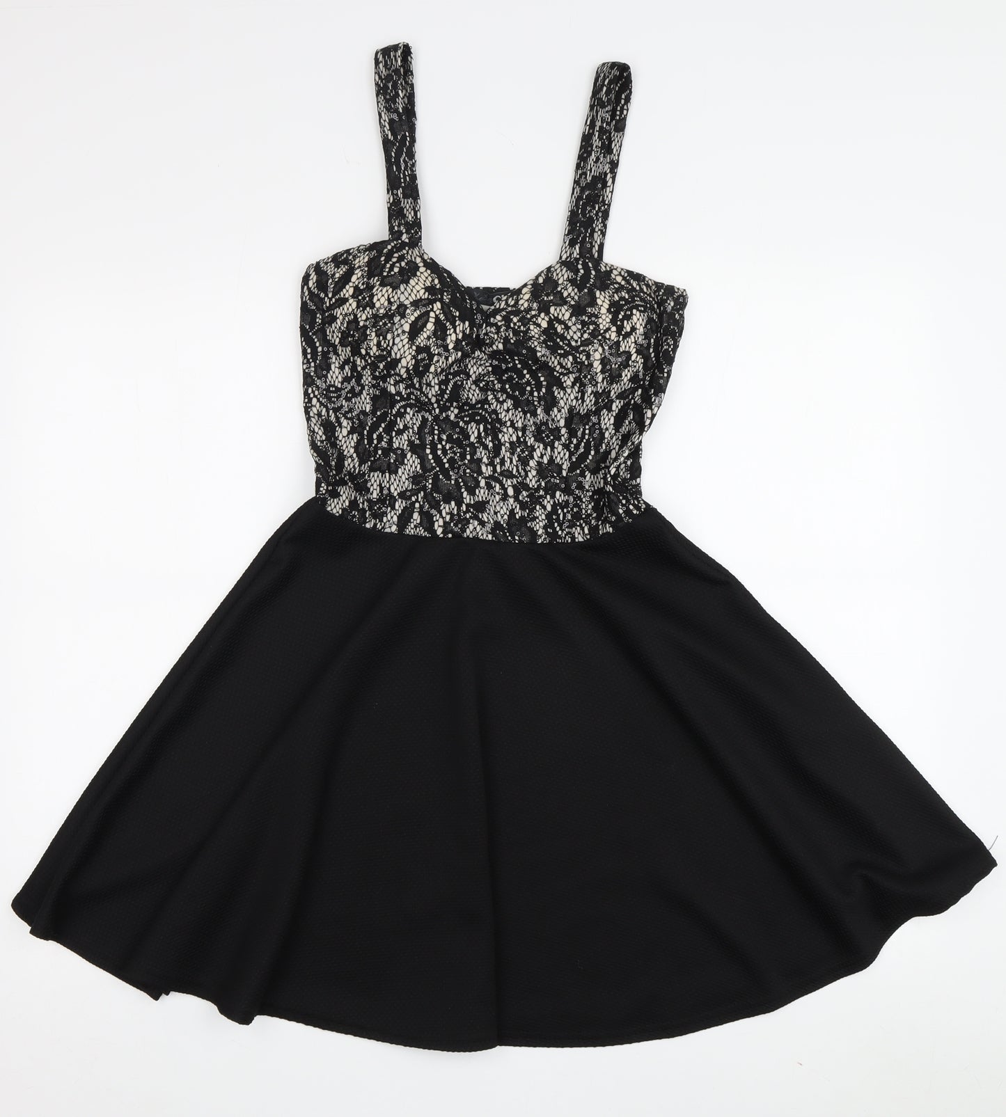 Quiz Women's Black Strappy Sleeveless Cocktail Dress