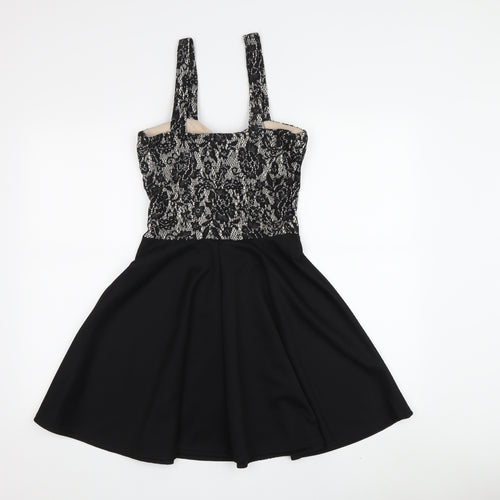 Quiz Women's Black Strappy Sleeveless Cocktail Dress