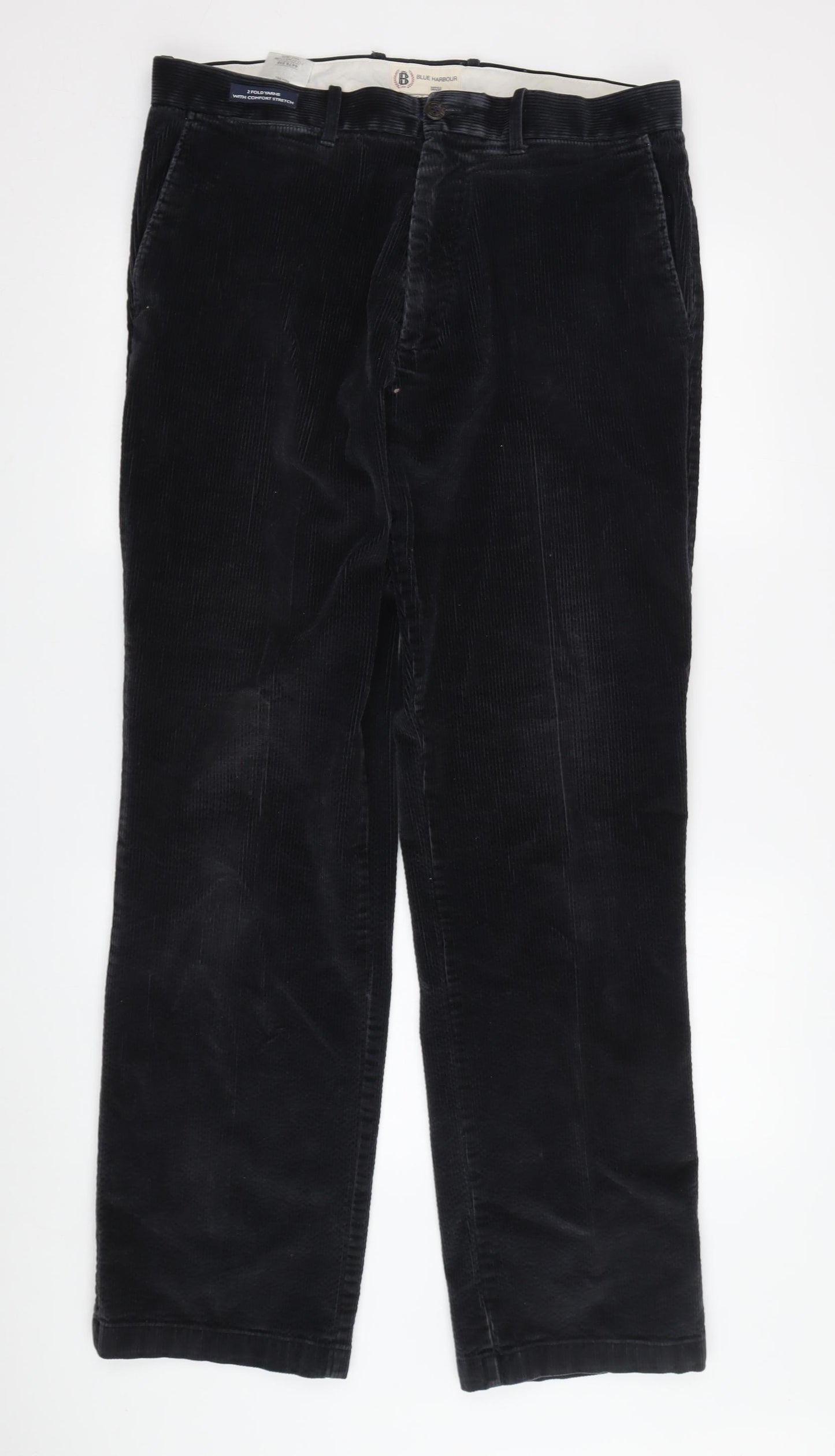 Marks and Spencer Men's Black Corduroy Trousers