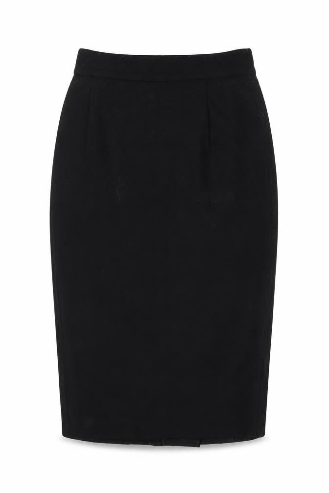 Front view of Cacharel Women's Black Pencil Skirt, size 8