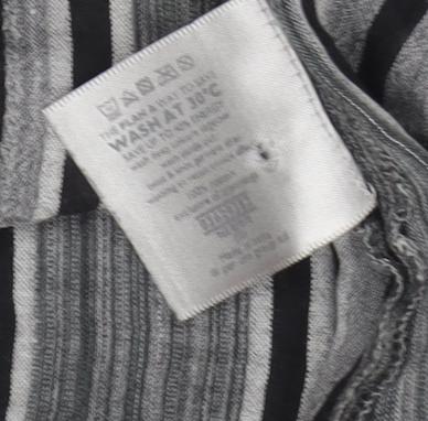 Marks and Spencer Women's Black Striped Button-Up Shirt