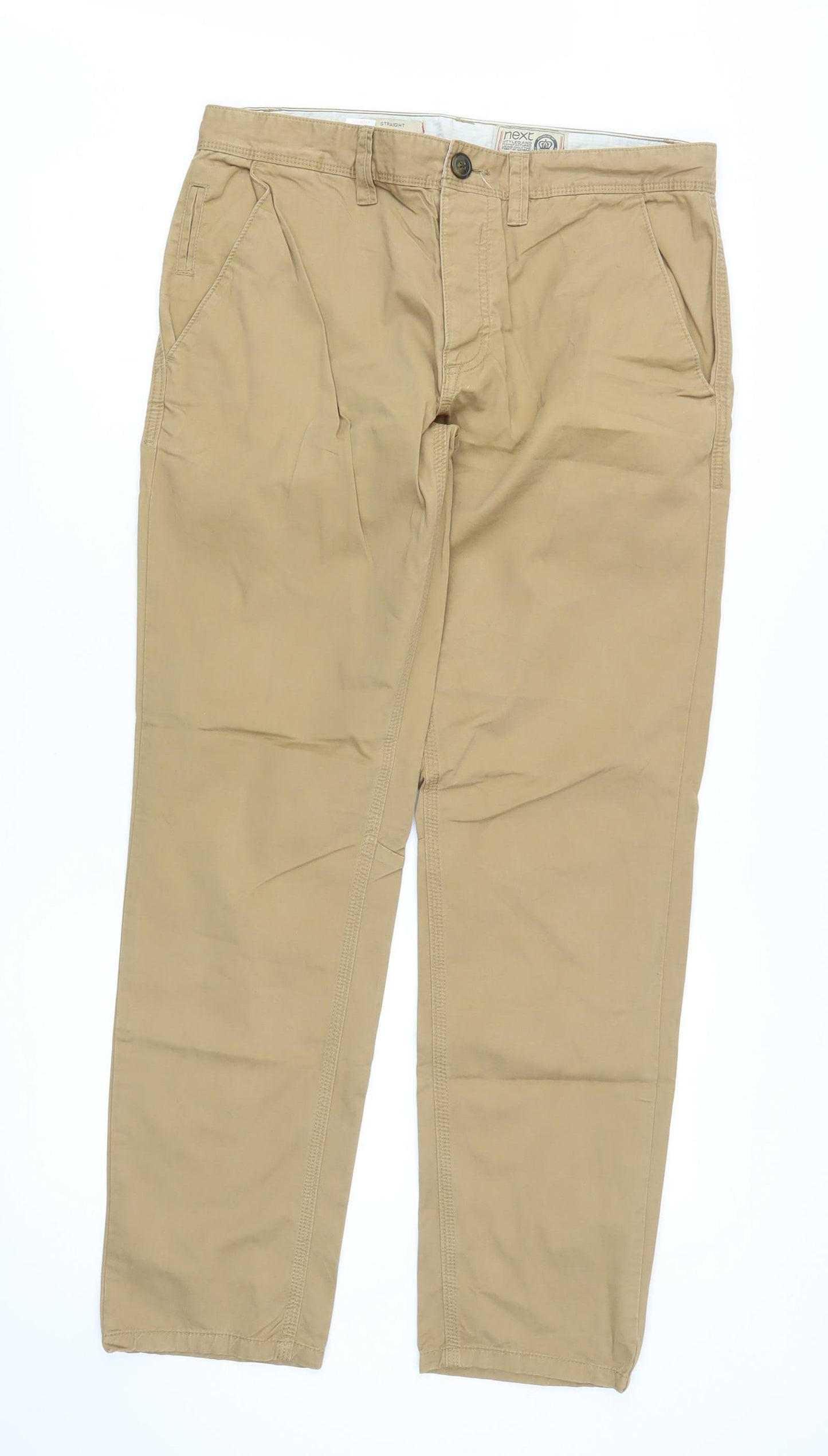 Next Men's Beige Chino Trousers, Size 32, Casual