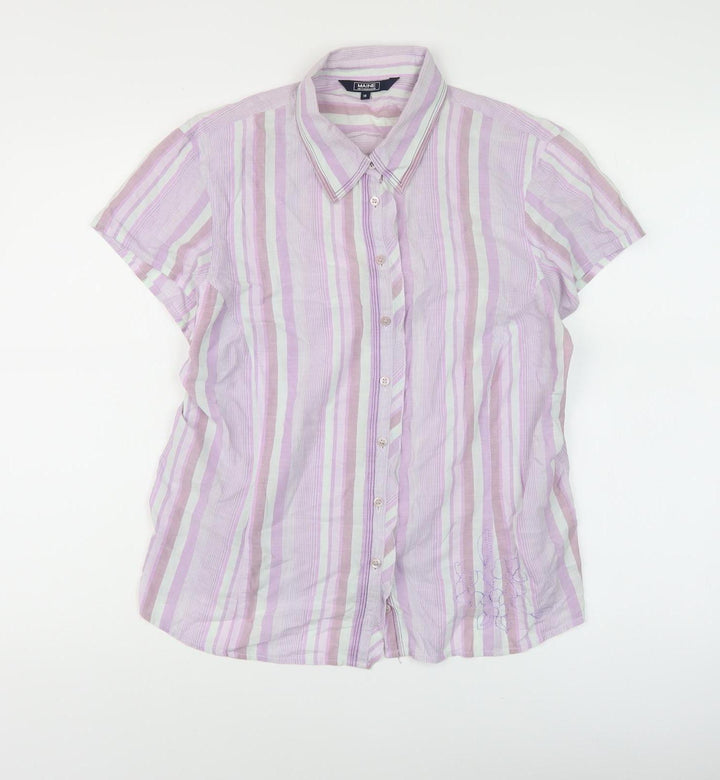 Maine New England Women's Multicoloured Button-Up Shirt Size 16