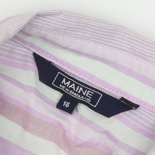 Maine New England Women's Multicoloured Button-Up Shirt Size 16