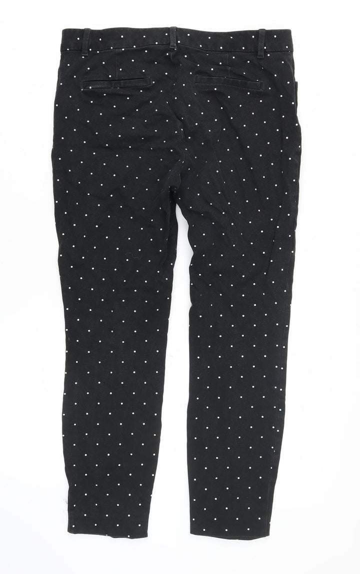 GAP Women's Black Polka Dot Skinny Ankle Trousers