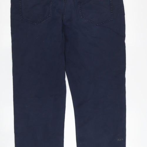 Howick Men's Blue Chino Trousers 34 S Regular Fit