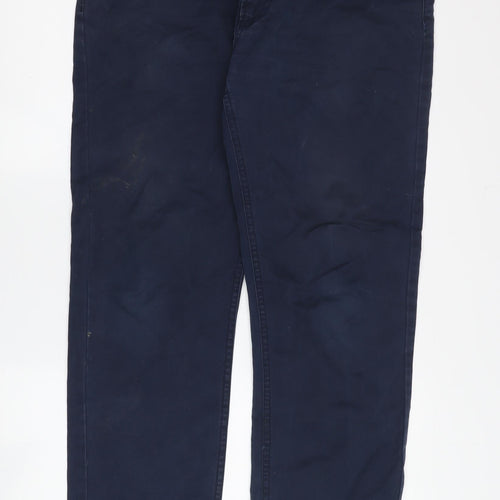 Howick Men's Blue Chino Trousers 34 S Regular Fit