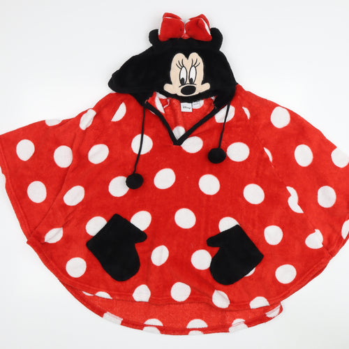 Disney Women's Red Polka Dot Minnie Mouse Fleece Robe