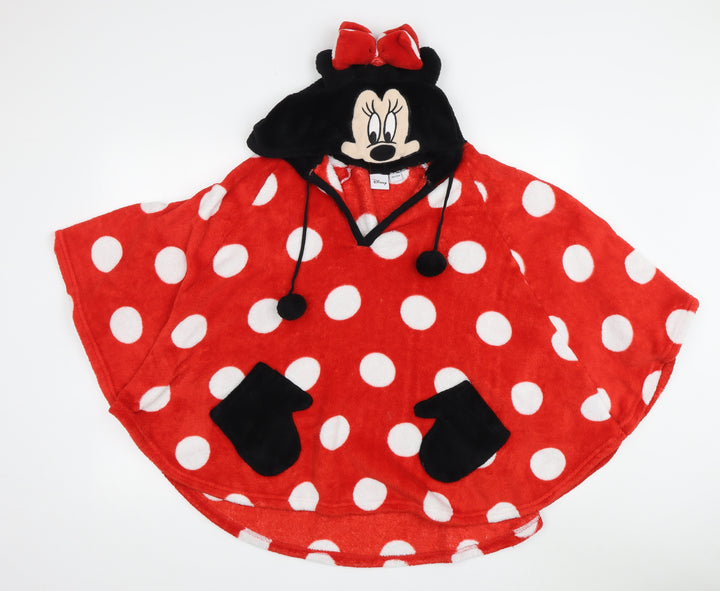 Disney Women's Red Polka Dot Minnie Mouse Fleece Robe