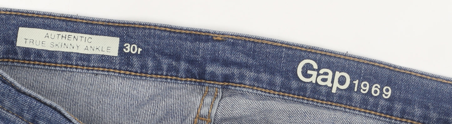 Gap Women's Blue Ankle Slim Jeans, Size 12, Stretch Denim