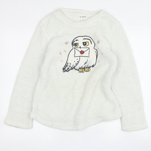 Harry Potter Teens White Fleece Pyjama Top 2XS