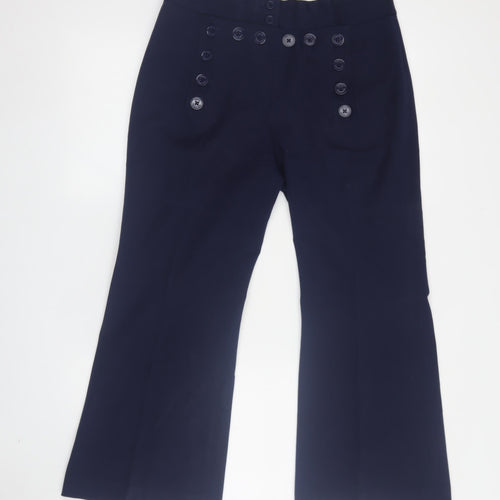 ASOS DESIGN Women's Black Flared Trousers Size 6
