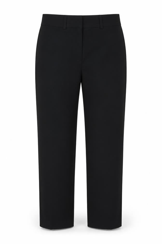 Front view of ASOS DESIGN Women's Black Straight Trousers XS