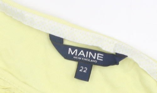 Maine New England Women's Yellow T-Shirt Size 22