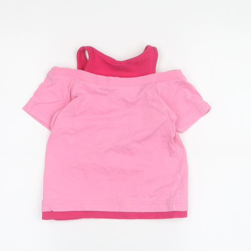 Mothercare Girls Pink Dora Explorer T-Shirt 3-4 Years Cotton Graphic