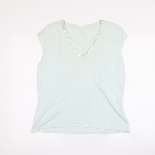 Planet Green Sequin V-Neck Sleeveless Top - Women's L