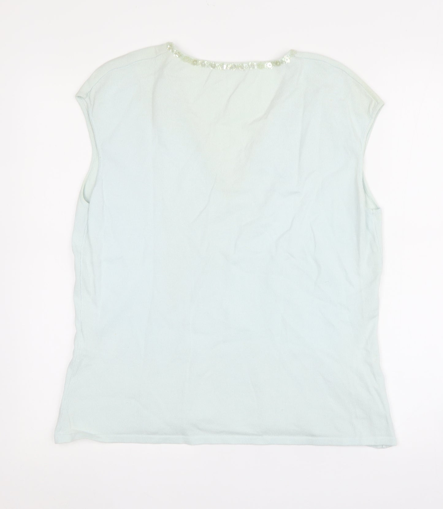 Planet Green Sequin V-Neck Sleeveless Top - Women's L