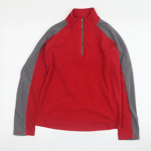 Mountain Warehouse Boys Red 1/2 Zip Fleece Sweatshirt 11-12 Yrs