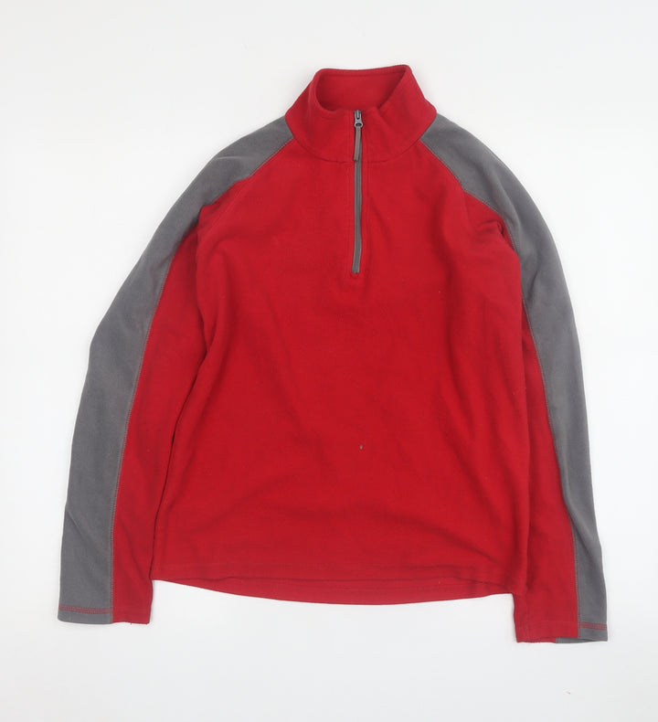 Mountain Warehouse Boys Red 1/2 Zip Fleece Sweatshirt 11-12 Yrs