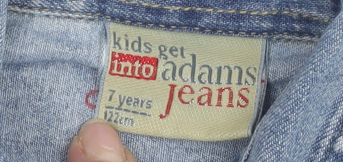 Adams Boys Blue Button-Up Denim Shirt 7 Years
