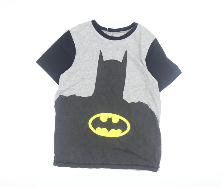George Boys Batman Graphic T-Shirt Grey Black 11-12 Yrs
