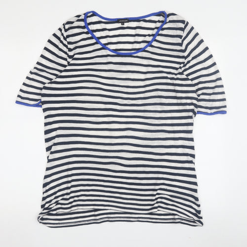 Jaeger Women's Multicoloured Striped T-Shirt XL