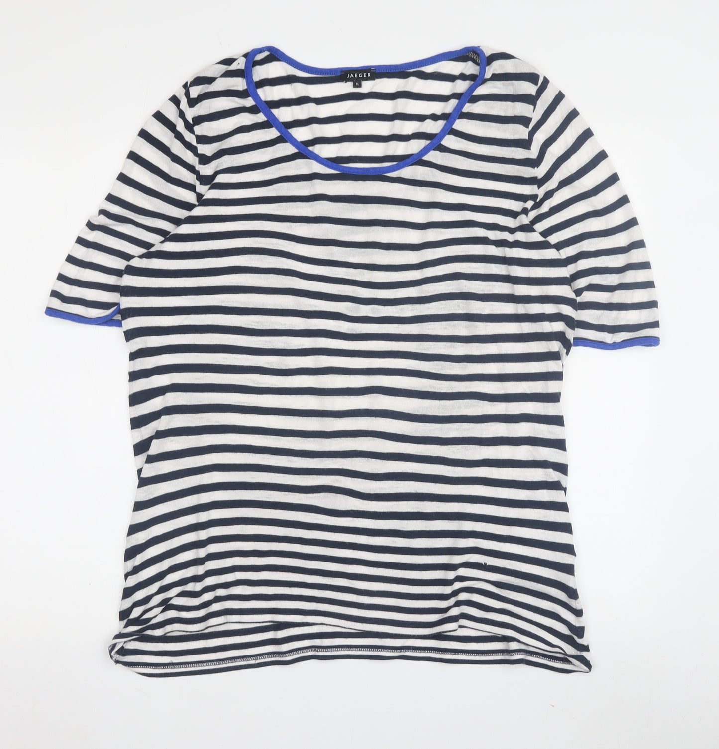 Jaeger Women's Multicoloured Striped T-Shirt XL