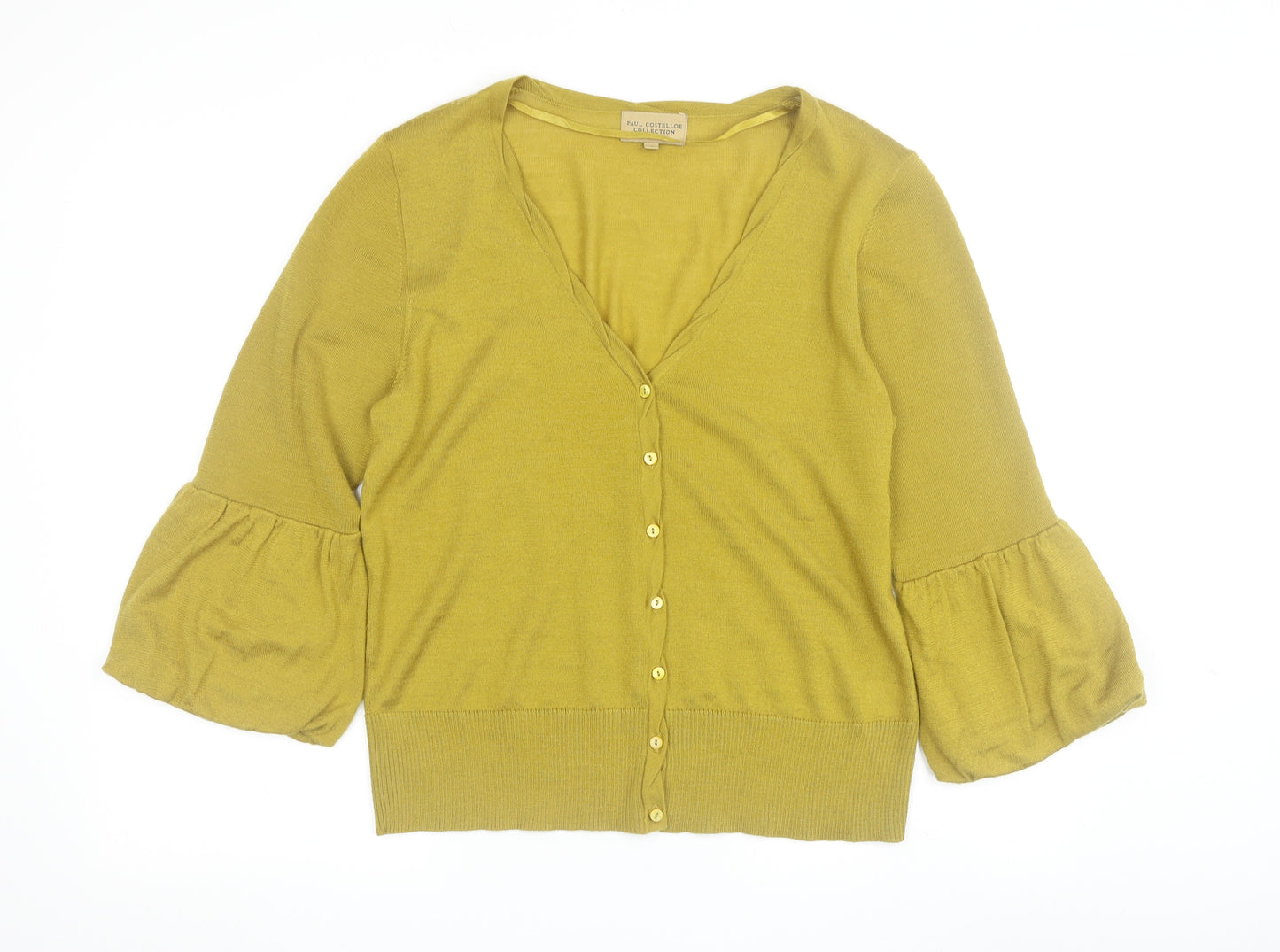 Paul Costelloe Women's Green 3/4 Sleeve Cardigan Size 4