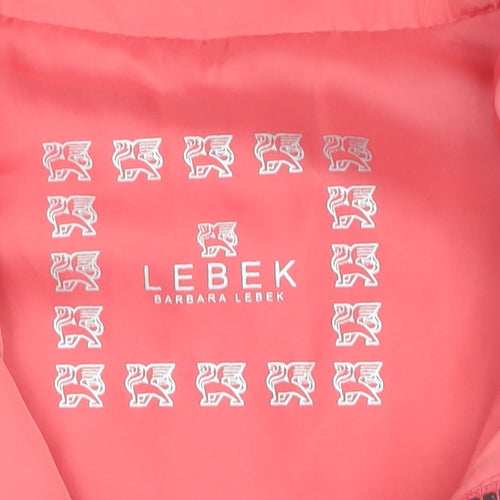 Barbara Lebek Women's Pink Waistcoat Size 12, Zipped Pockets