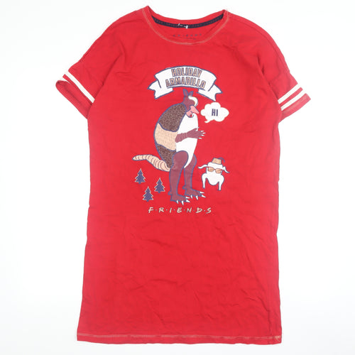 F*R*I*E*N*D*S Women's Red Nightshirt XS Graphic Print