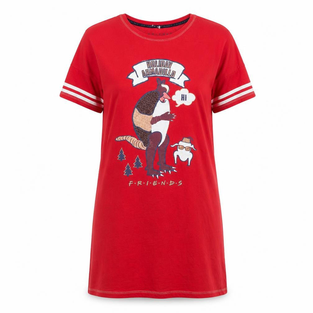 F*R*I*E*N*D*S Women's Red Nightshirt XS Graphic Print