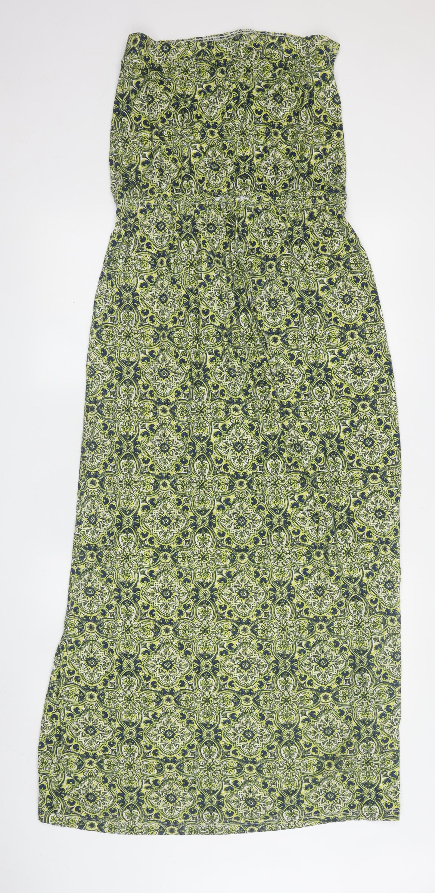 Next Women's Green Geometric Sleeveless Dress