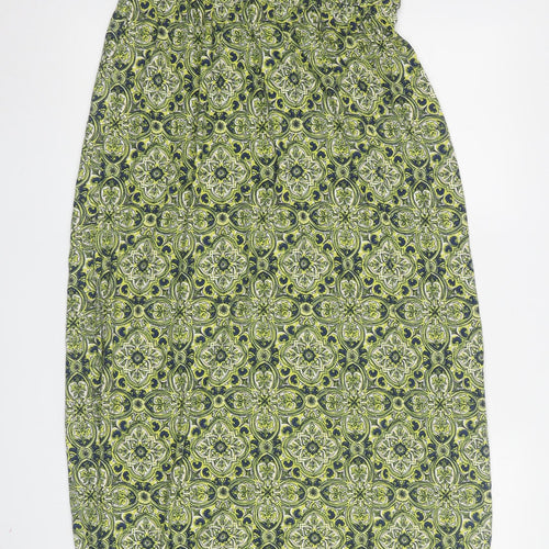 Next Women's Green Geometric Sleeveless Dress