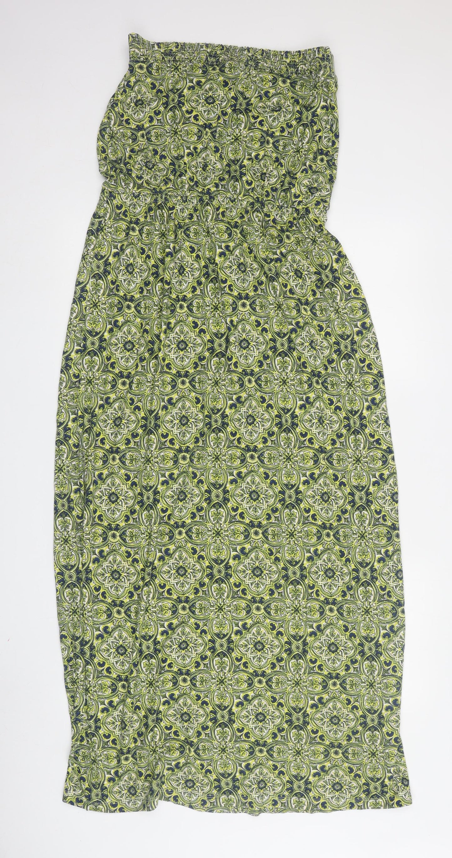 Next Women's Green Geometric Sleeveless Dress