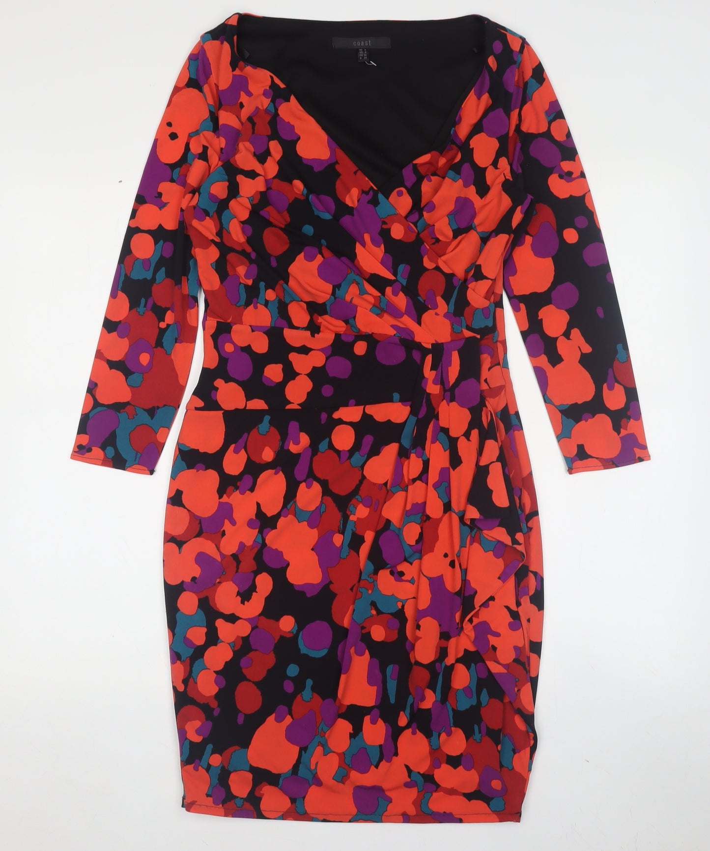Coast Women’s Multicoloured Dress Size 8 V-Neck