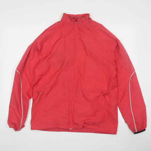 Asics Men's Red Windbreaker Jacket Size M