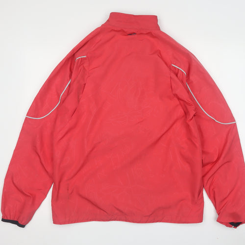 Asics Men's Red Windbreaker Jacket Size M