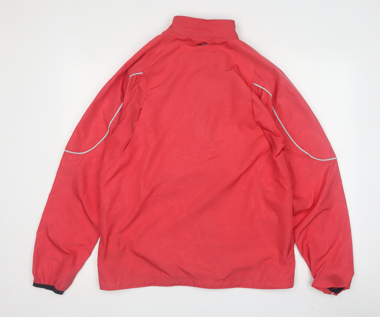 Asics Men's Red Windbreaker Jacket Size M