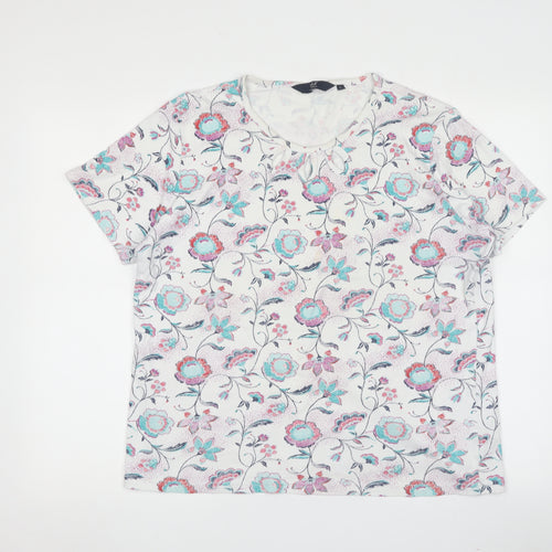 Isle Essentials Women's Floral T-Shirt L Multicoloured