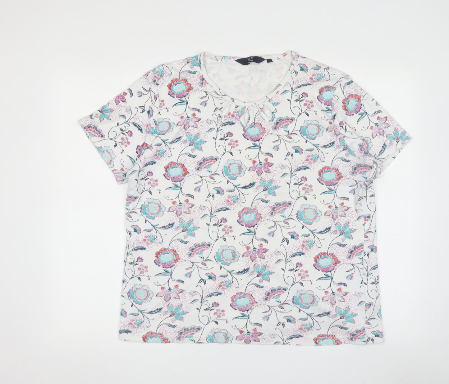 Isle Essentials Women's Floral T-Shirt L Multicoloured