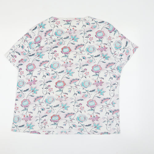 Isle Essentials Women's Floral T-Shirt L Multicoloured