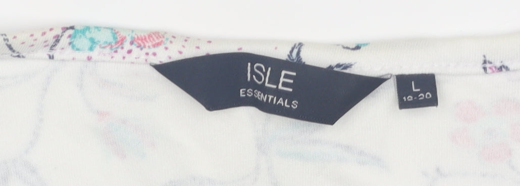 Isle Essentials Women's Floral T-Shirt L Multicoloured