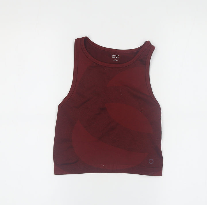 Marks and Spencer Girls Red Tank Top - Small, Sleeveless Activewear