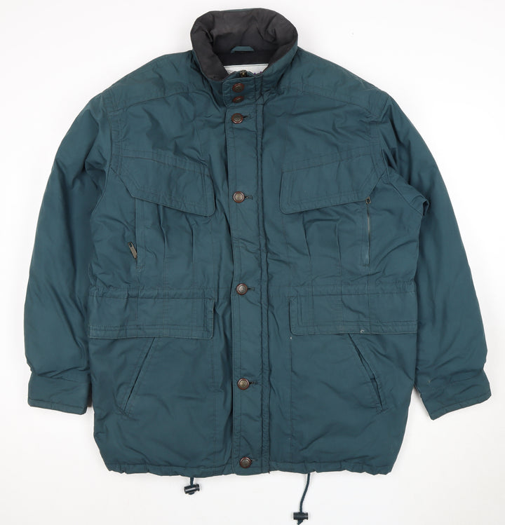 Down Green Unisex Parka Jacket M - Winter Insulated Casual