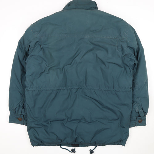 Down Green Unisex Parka Jacket M - Winter Insulated Casual