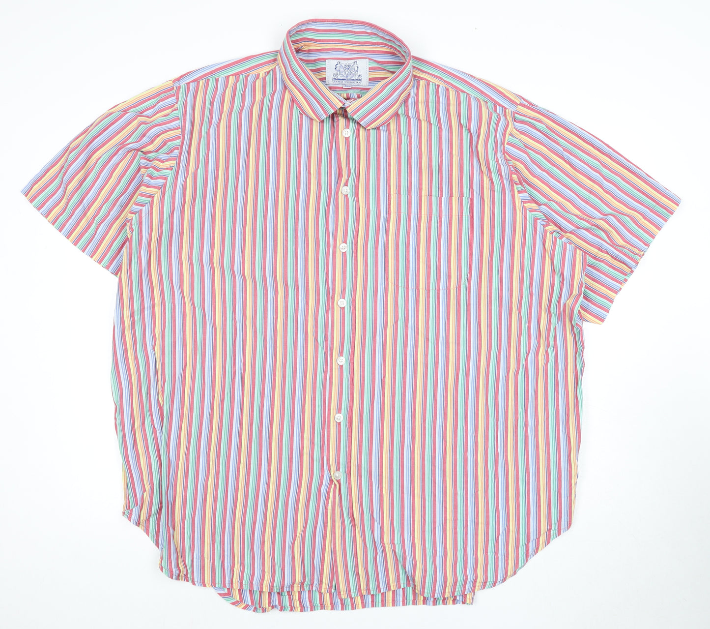 Peter Christian Men's Multicoloured 4XL Striped Shirt