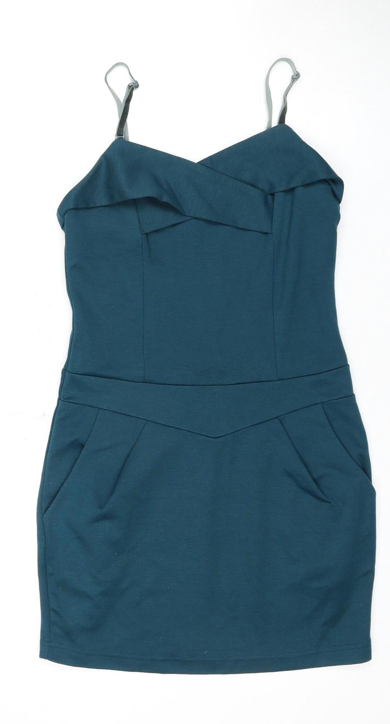 Vero Moda Women's Blue Sleeveless Dress Size 8