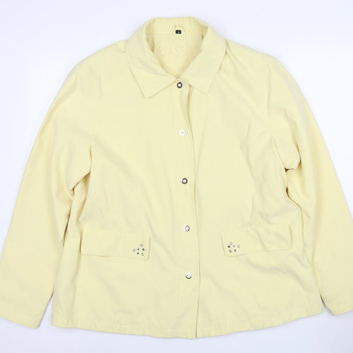 Klassik Women's Beige Studded Button Jacket Size 18