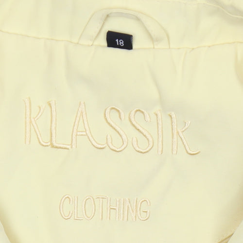 Klassik Women's Beige Studded Button Jacket Size 18