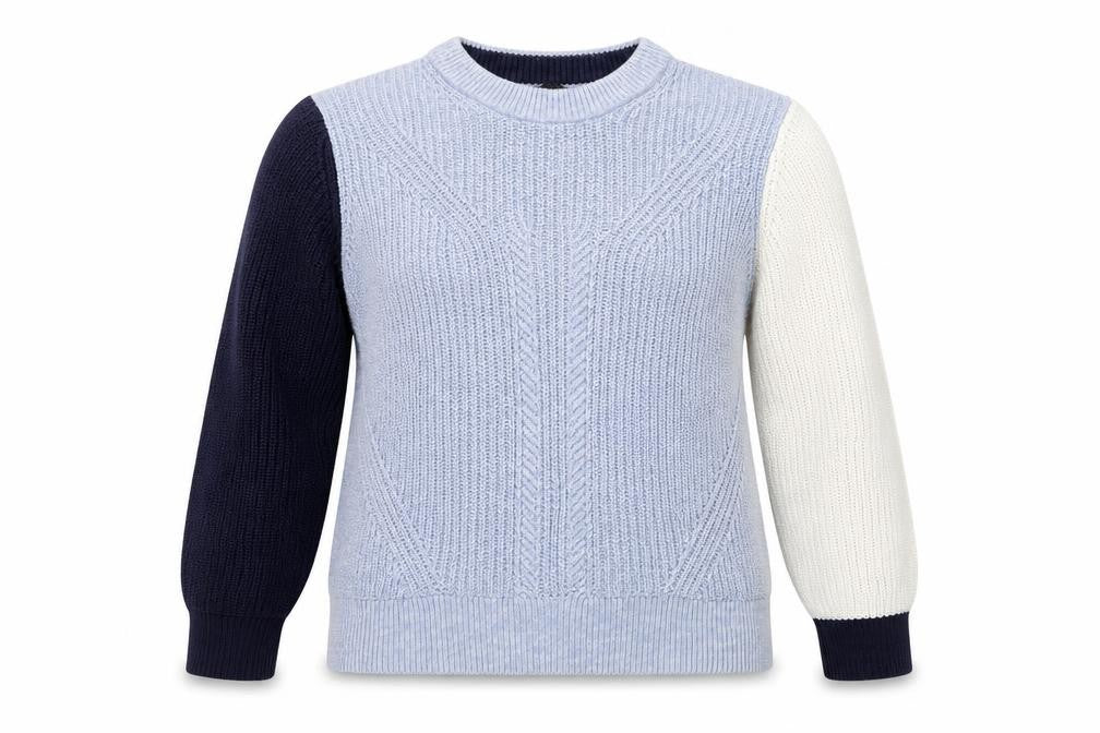 Front view of Marks & Spencer Women's Blue Crew Neck jumper L